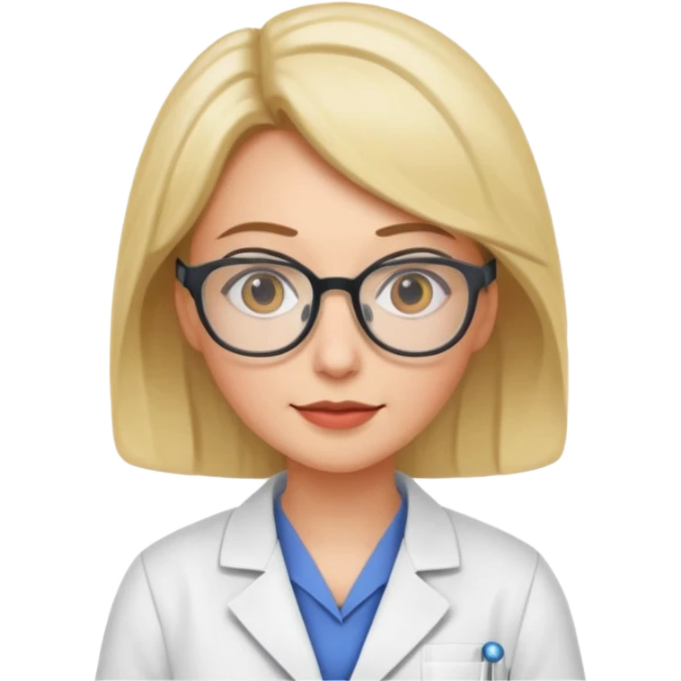 gözlüklü bilim insanı kadın emoji