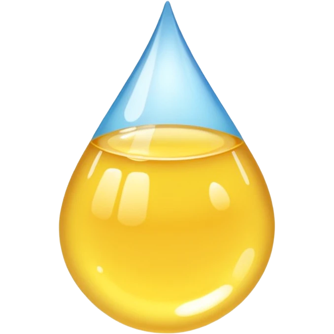 Yellow water drop emoji