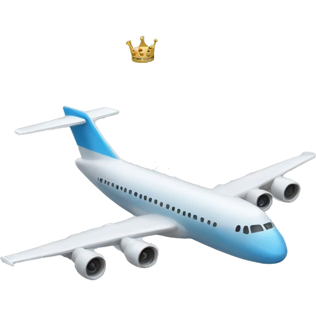 Plane with crown emoji