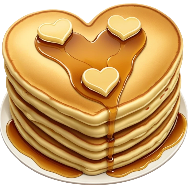Heart shaped pancakes emoji