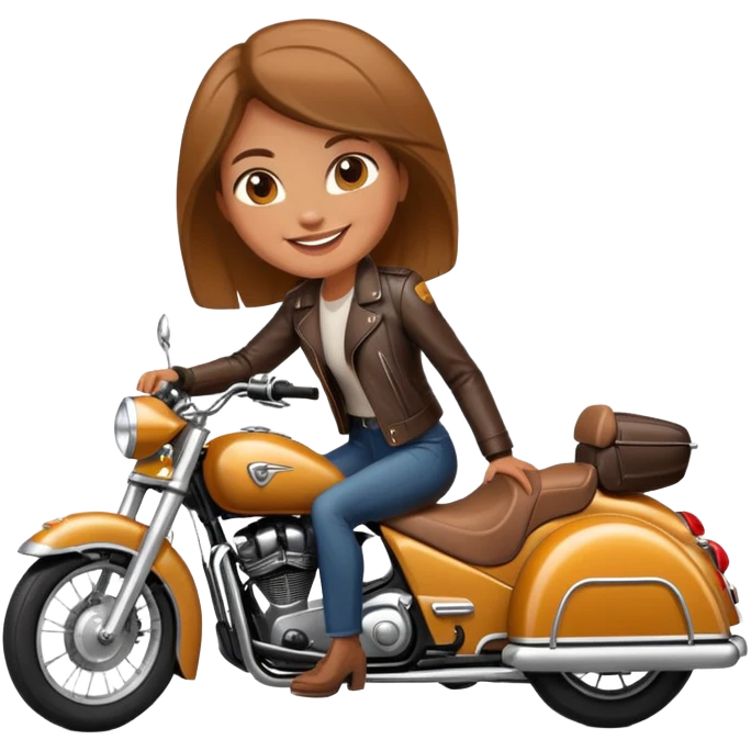 Woman in sidecar emoji