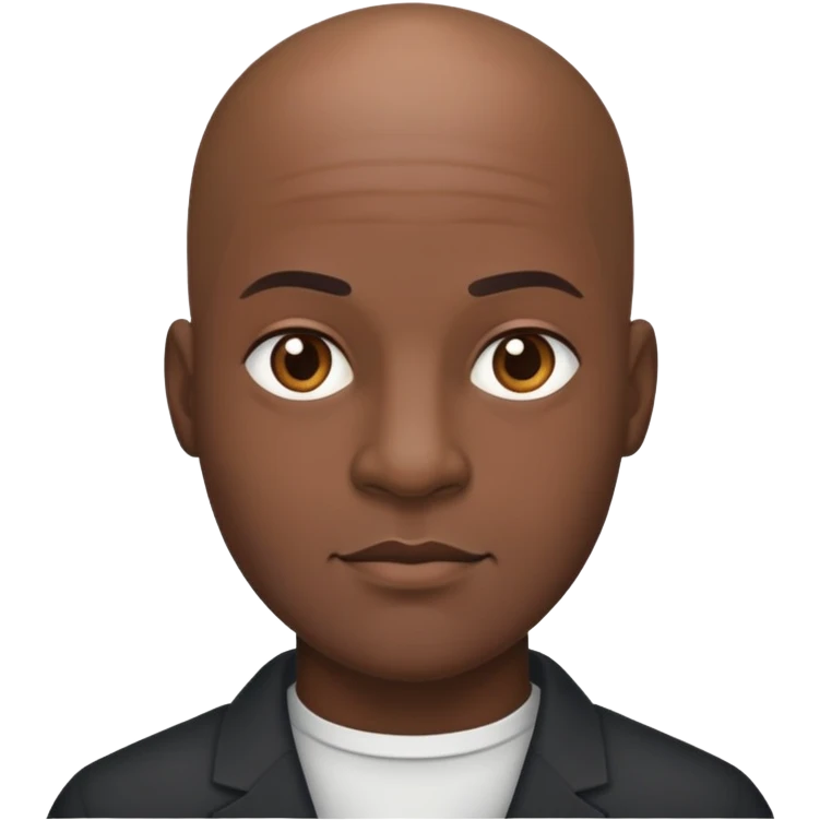 Bald black man emoji