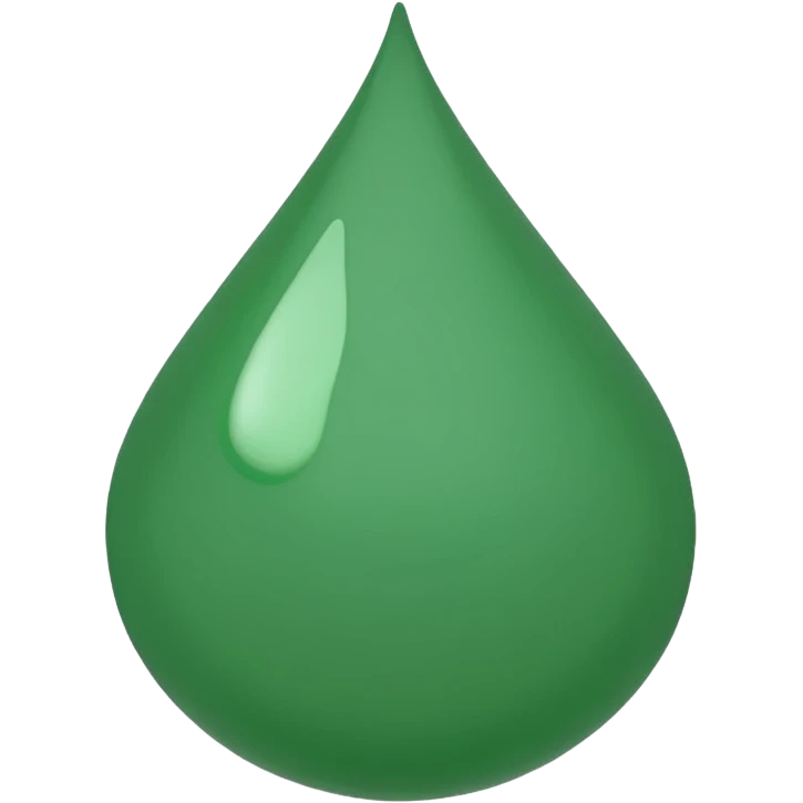 Gota de color verde sólido emoji