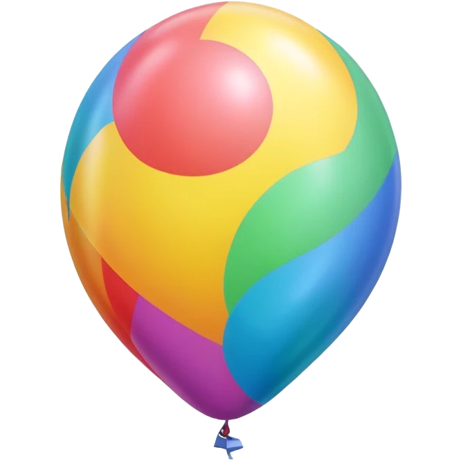 Colorful balloon (balão colorido) emoji