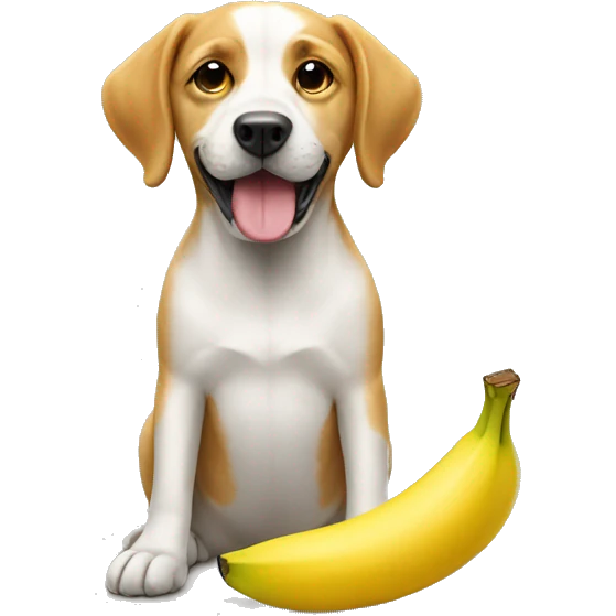 dog with banana  emoji