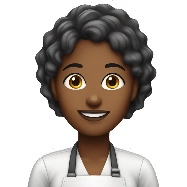 black female barista emoji