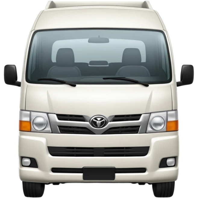 3D emoji of a Peruvian urban white toyota hiace emoji