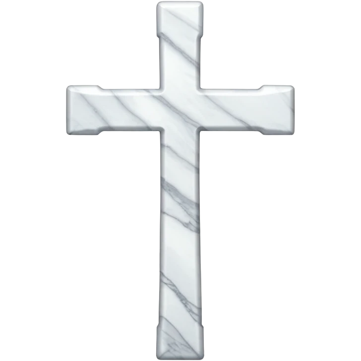 White marble cross emoji
