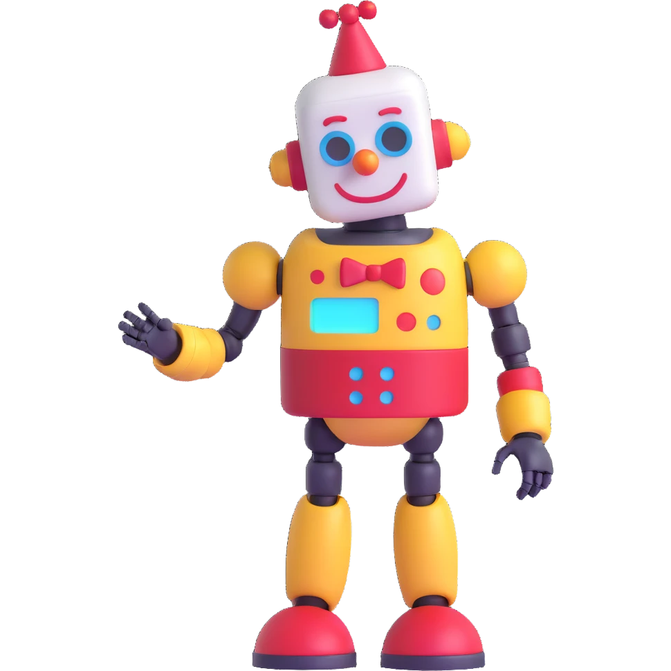 A robot clown emoji