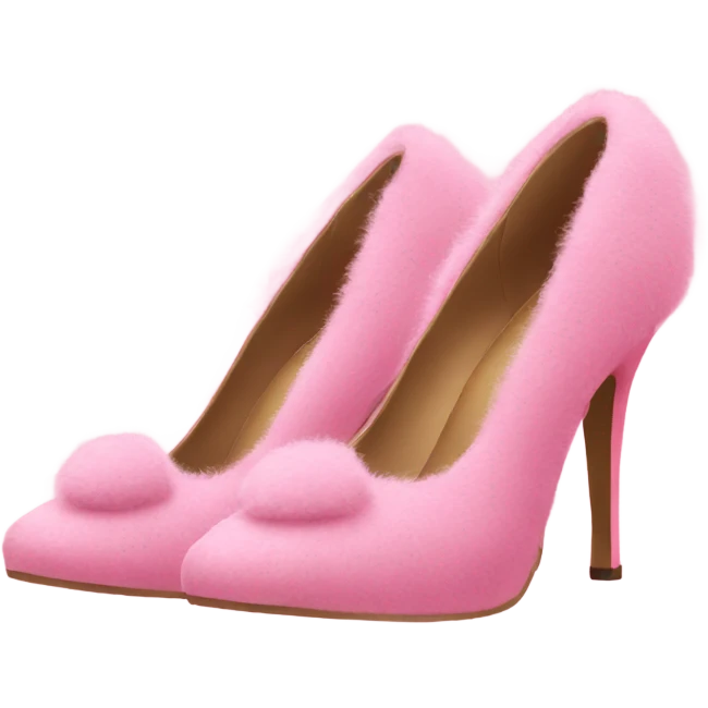 Furry pink heels  emoji