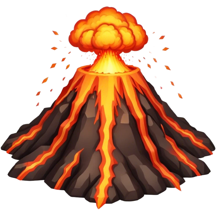 Exploding Valcano emoji