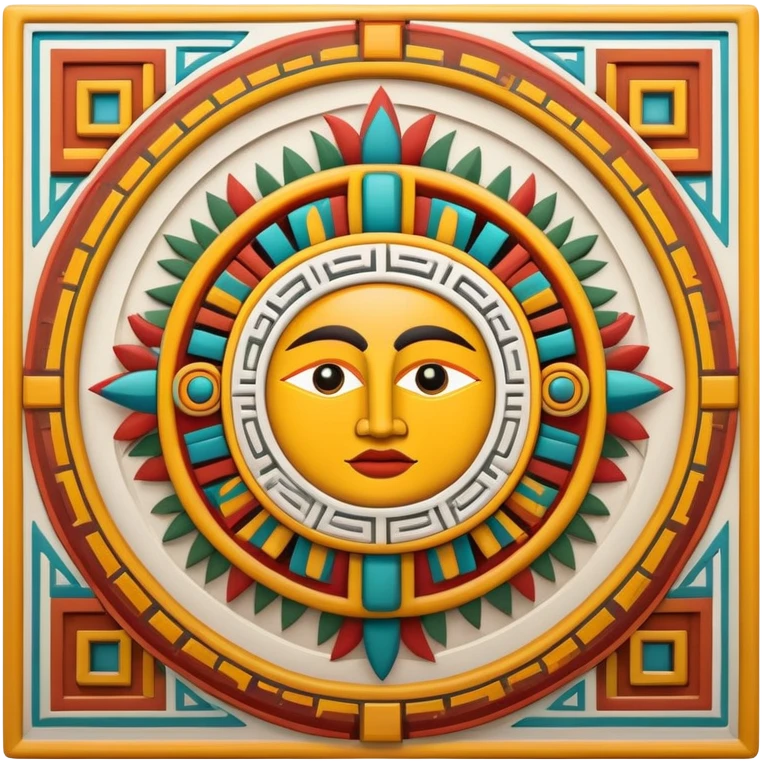 Zapotec cultural symbol with geometric patterns emoji