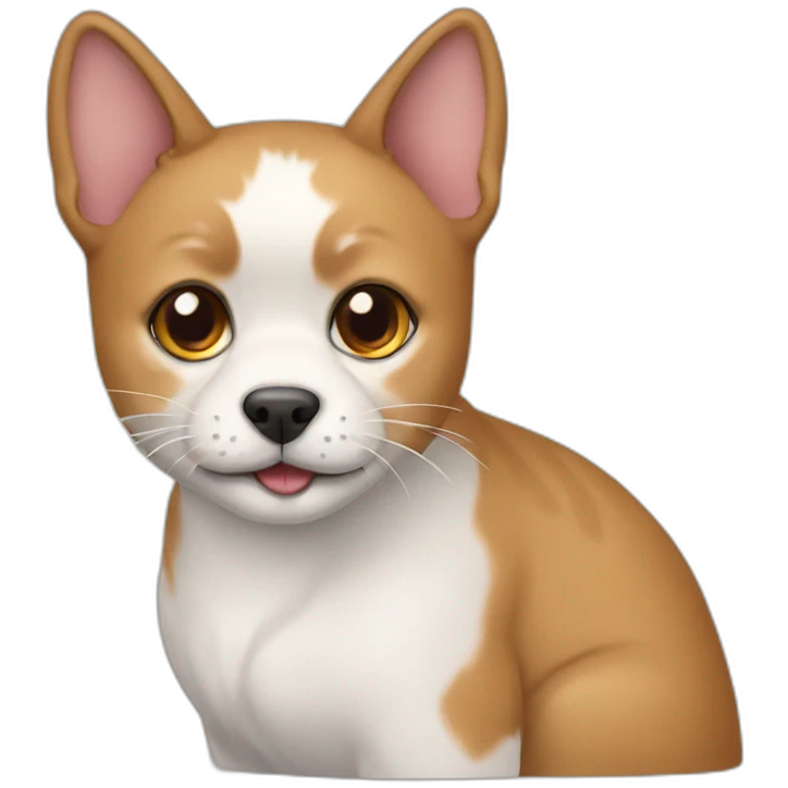 dog mixed with a cat emoji