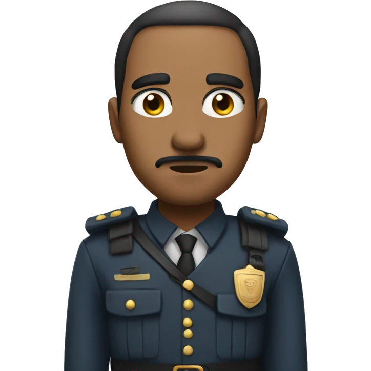 warden with strict eyes emoji