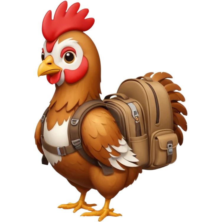A chicken adventurer emoji