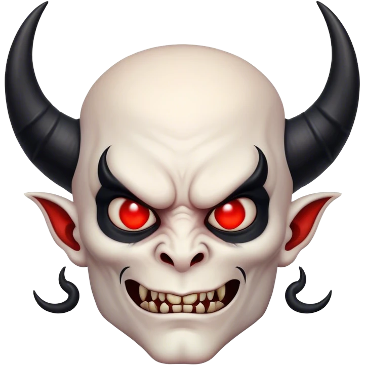 Devil with black horns emoji