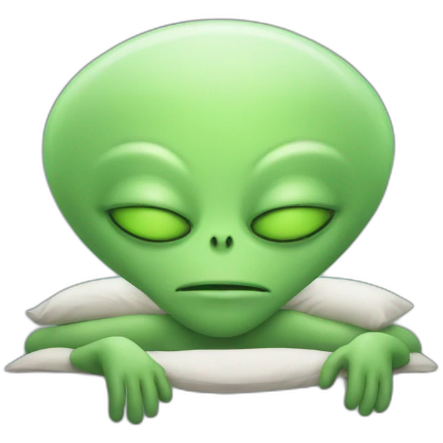sleeping alien emoji
