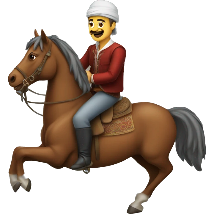 turkish man riding a horse emoji
