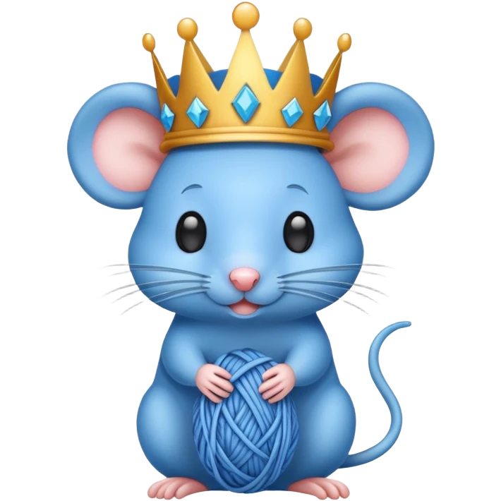 🧶🐭👑🩵 emoji