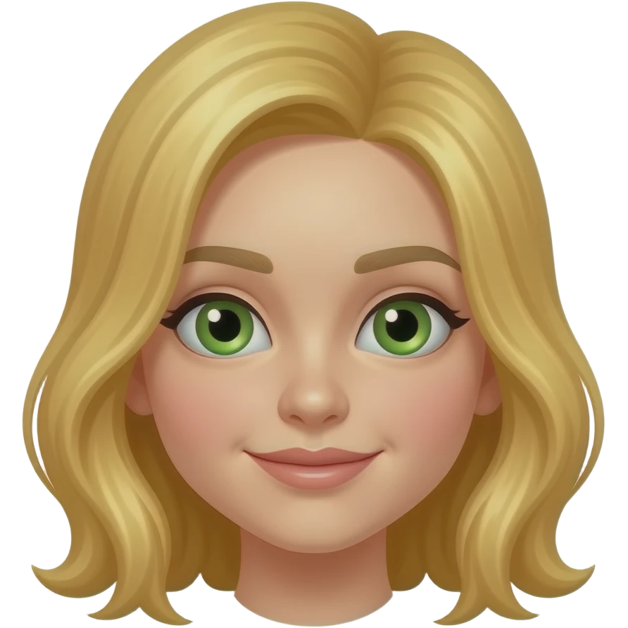 девушку с русыми волосами и зелеными глазами emoji