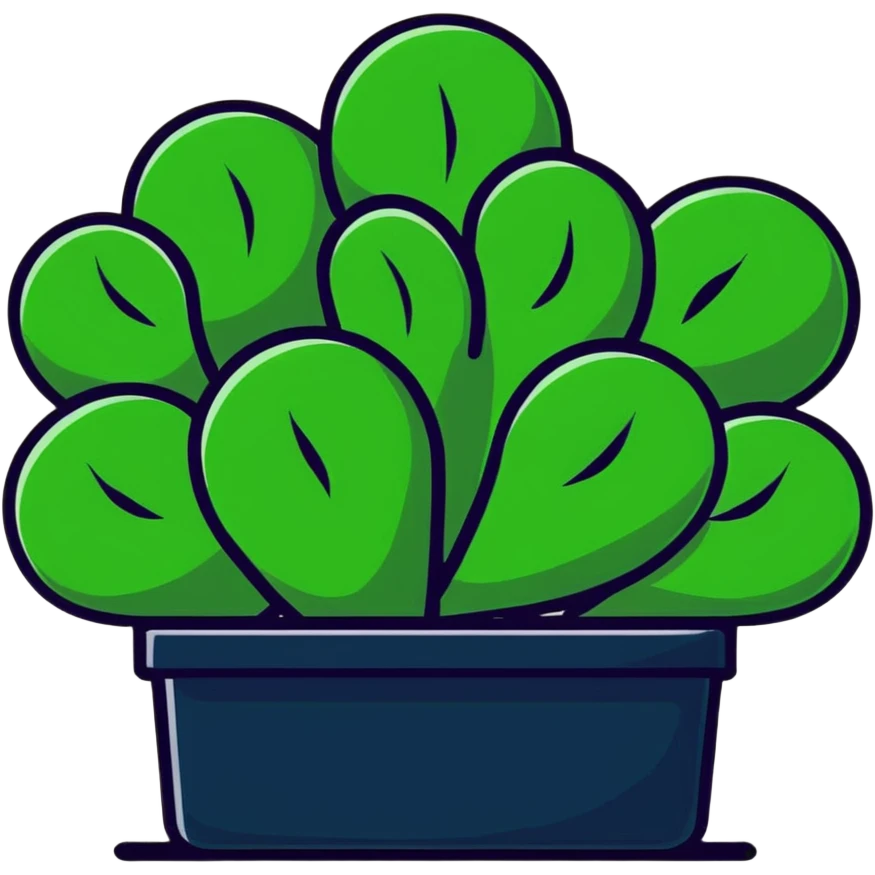 cartoon bush with bold outline emoji