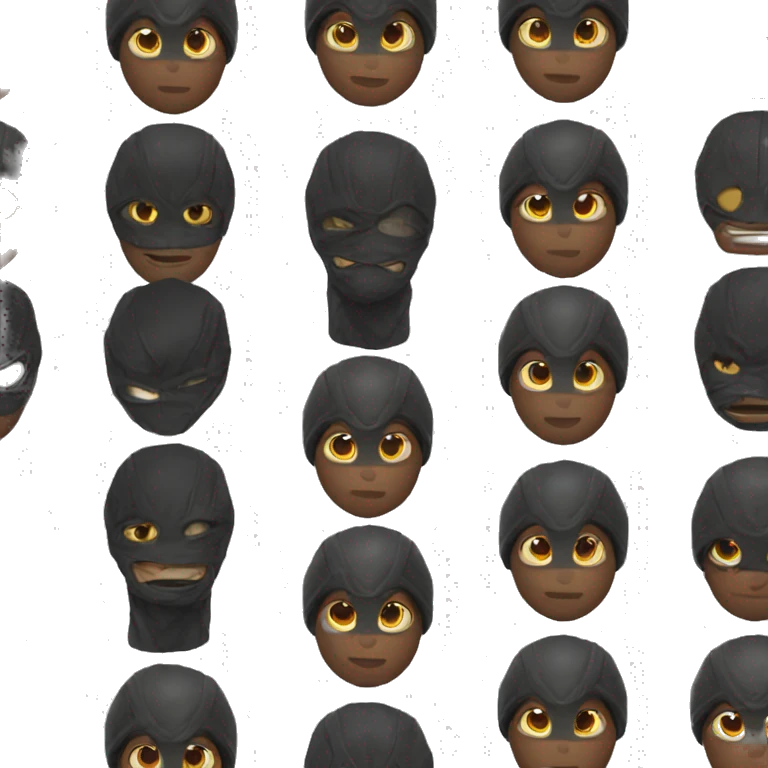 Black spider man head  emoji