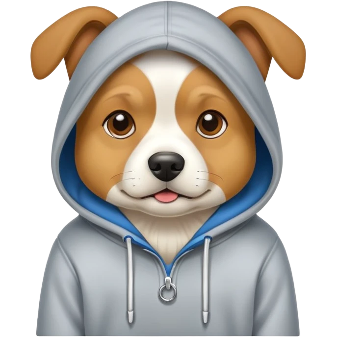 Dog wearing a hoodie  emoji