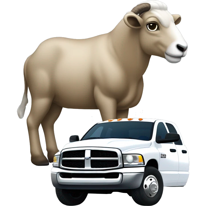 2004 dodge ram 3500 with a white top that fades into royal blue at the bottom  emoji