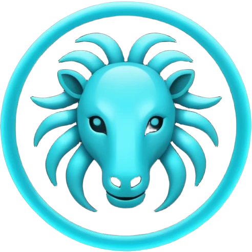 "A minimalistic glowing zodiac symbol ♓, centered on a dark cosmic background, symbol color #00d9ff, clean design, modern and luminous" emoji