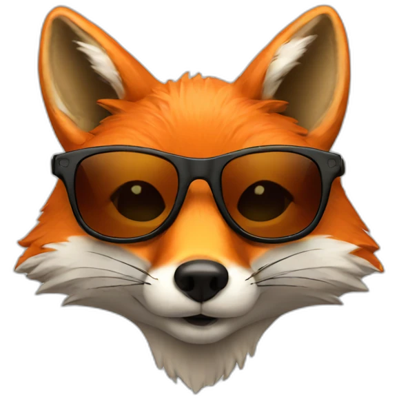 Fox with sunglasses emoji