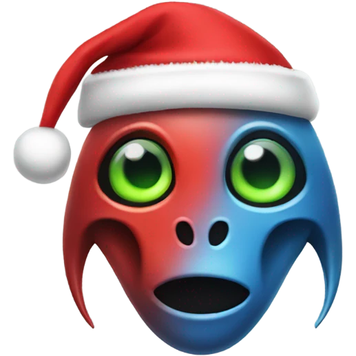 Alien with Santa hat  emoji