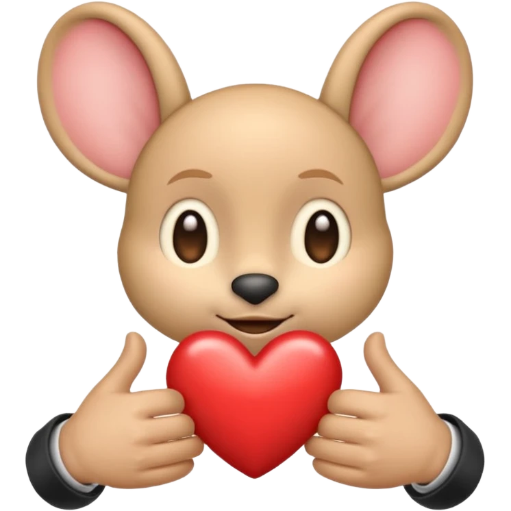 emoji that shows respect heart big ears and shaking hands emoji