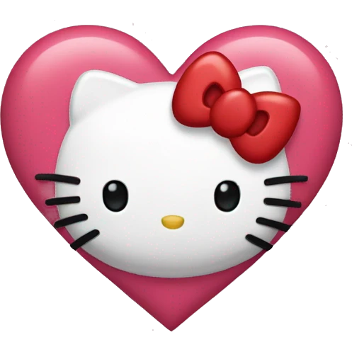 hello kitty heart emoji