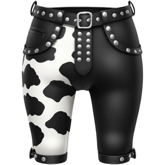 Cow print chaps emoji