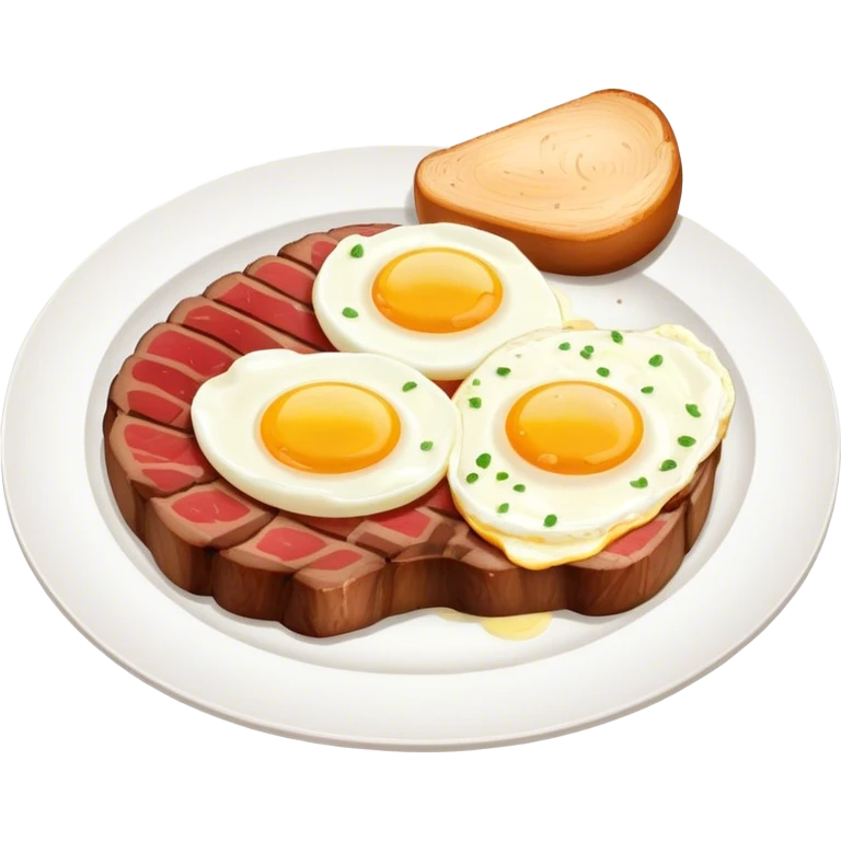 Eggs and steak emoji
