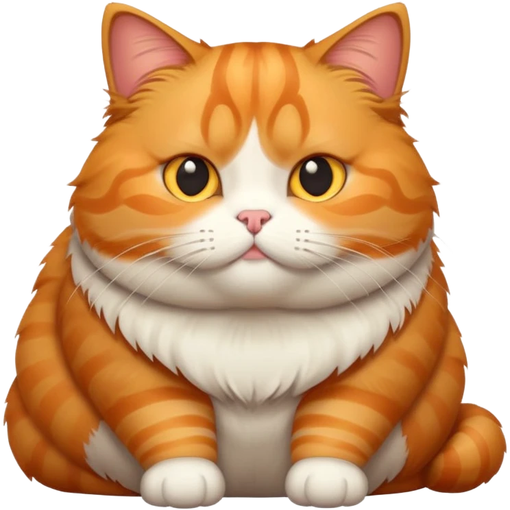 Fat cat cute emoji