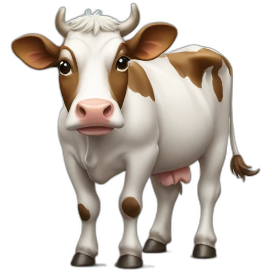 Cow standing on a cow  emoji