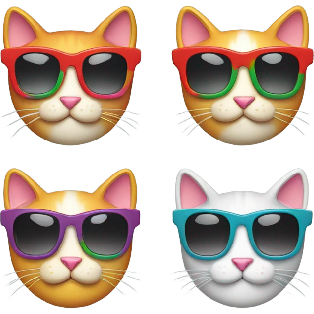 Lucky cat sunglasses emoji