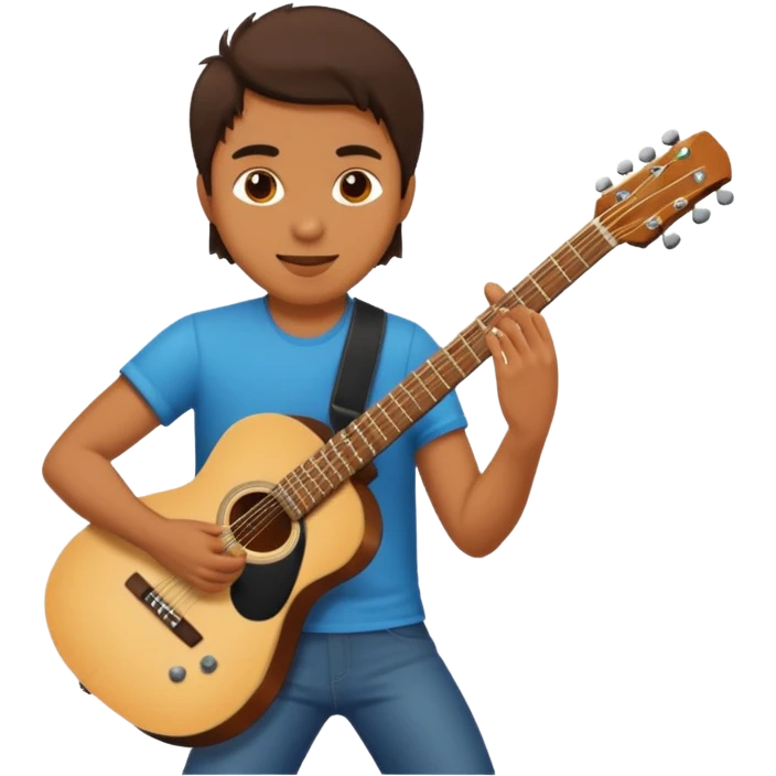guitar player bold emoji