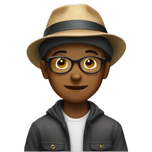 boy with glasses and hat emoji