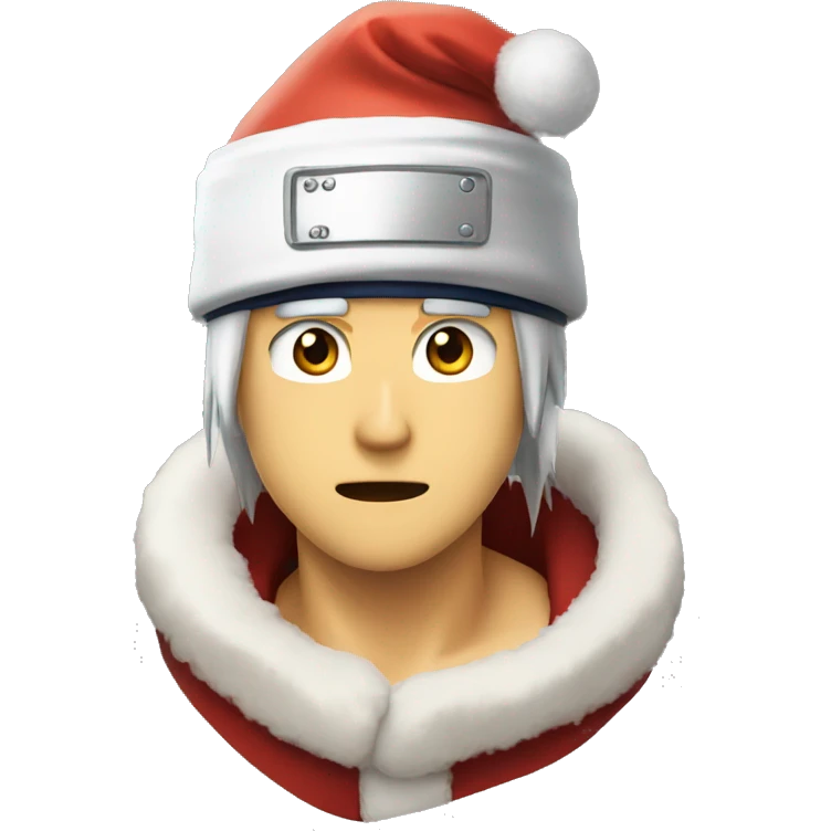naruto wearing santa hat emoji