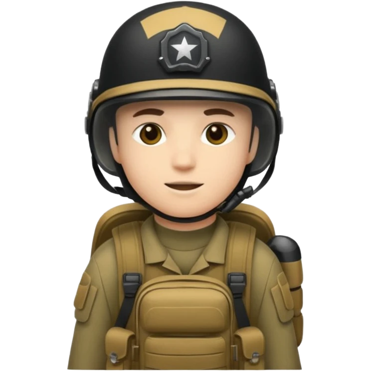 Moto cross rajoute un casque noir intégrale avec un sac militaire emoji