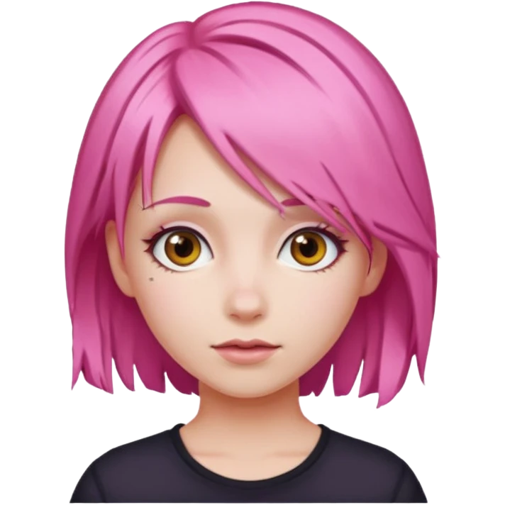 girl with pink hair  emoji