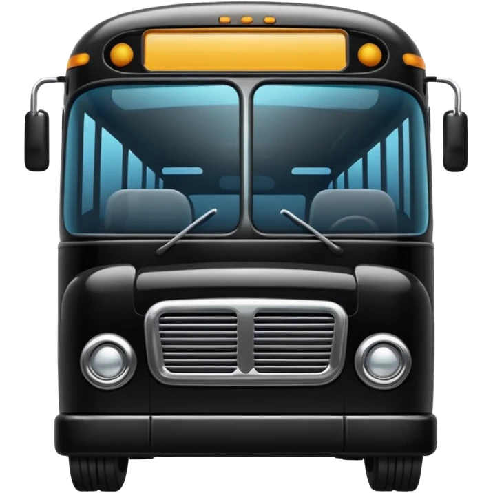 black bus  emoji