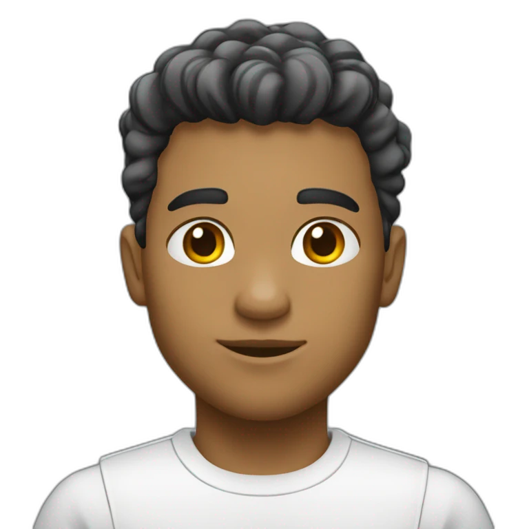 joven blanco pelo puntiagudo emoji