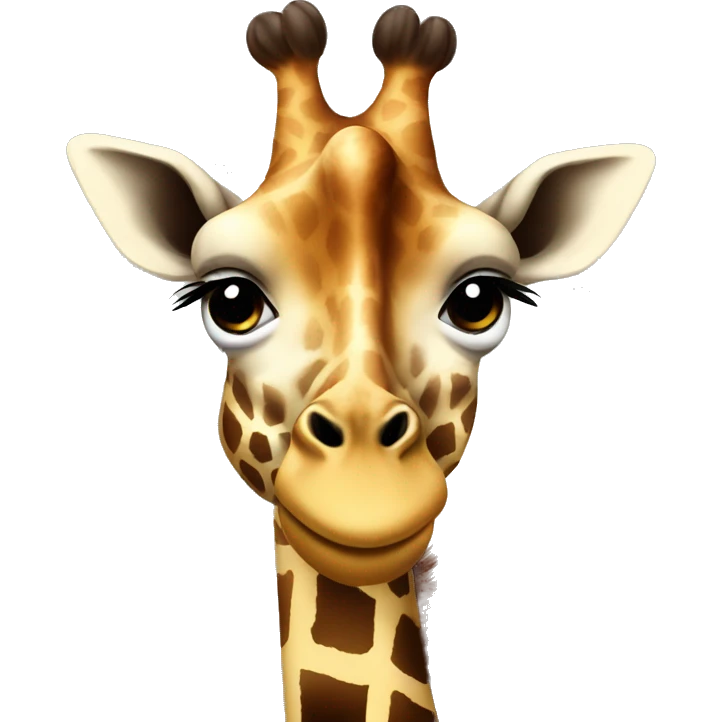 Giraffe with poo on its head emoji