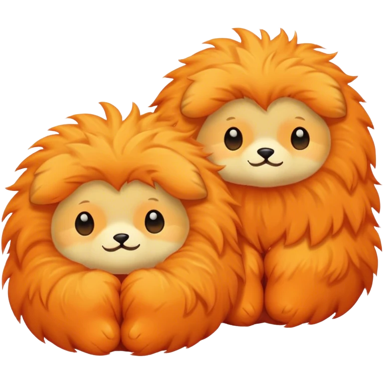 Orange fluffy sleepers emoji