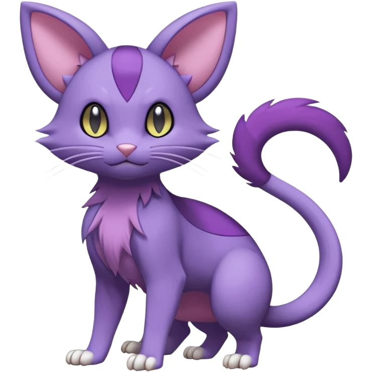 Purrloin-Delcatty-Rattata-Pokémon-fusion-hybrid-creature (full body) emoji