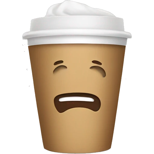 Coffee in a cardboard cup emoji