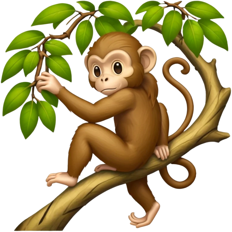 monkey climbing tree emoji